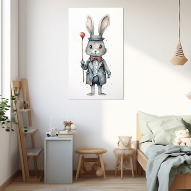 Vintage Rabbit Painting